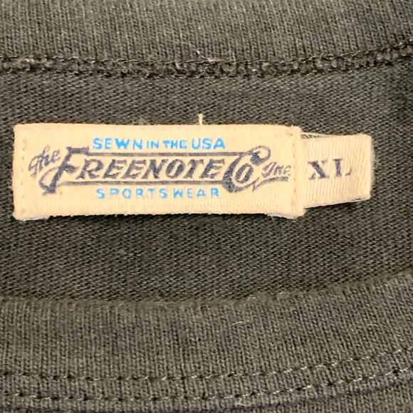 FREENOTE CLOTH Size XL Shifter Black Off White Stripe Cotton One Pocket Pullover - Picture 6 of 7